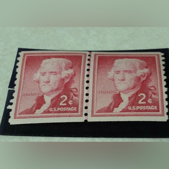 Vintage THOMAS JEFFERSON 2 CENT STAMP, Mint Condition, Lot of 2  unused - Picture 3 of 5